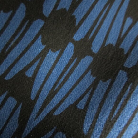 Plenty by Tracy Reese Women M Blue Black 100% Silk 3/4 Sleeve Shirt Top Tunic - Picture 7 of 8